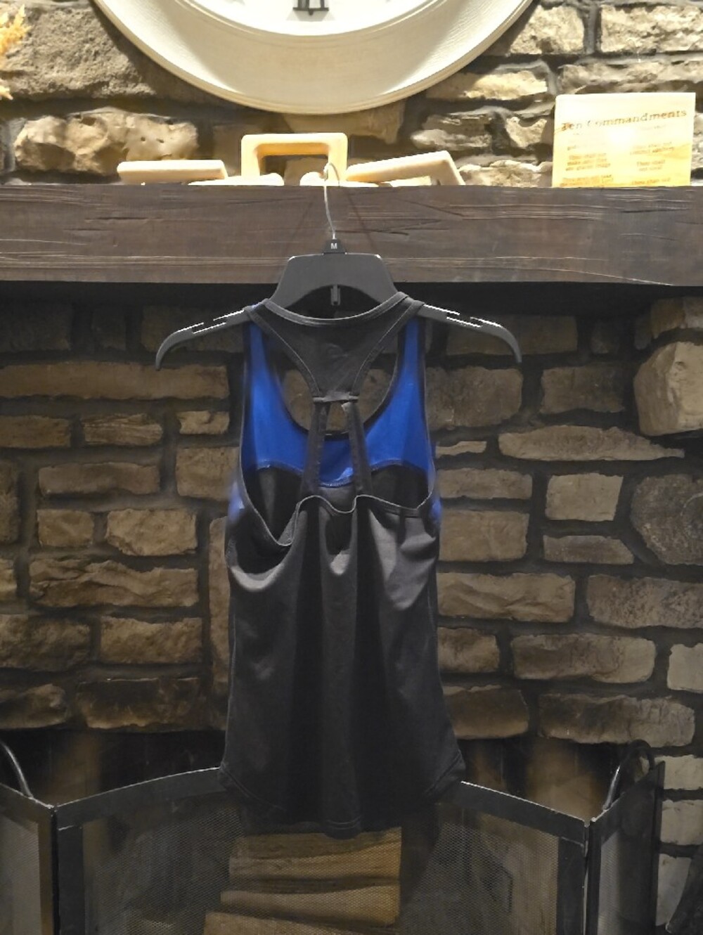 Colosseum UK Black and Royal Blue Racerback Tank Top - Picture 2 of 4